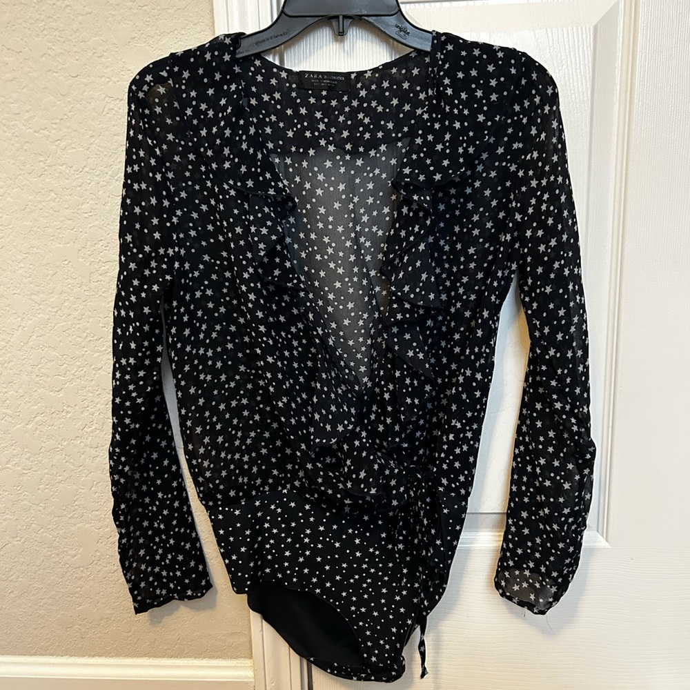 45. Zara navy blue starry body suit